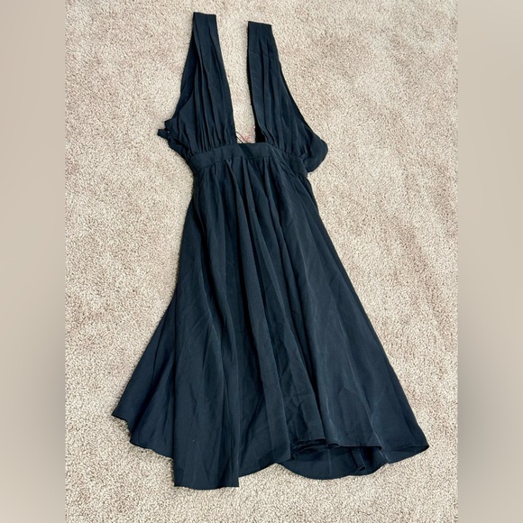 NWT rachel antonoff black fit & flare, low cut party dress size 4 - Picture 2 of 8